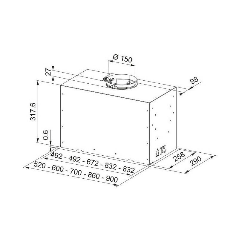 Витяжка Franke Box Flush Basic FBFE LG A52 (305.0729.554)