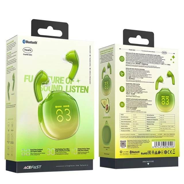 Bluetooth-гарнітура Acefast T9 Avocado Green (6974316282556)