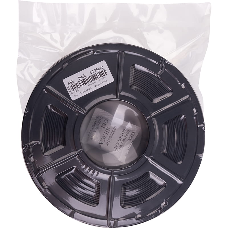 ABS-пластик PowerPlant Filament для 3D-принтера 1.75 мм 1 кг, черный (PT812851)