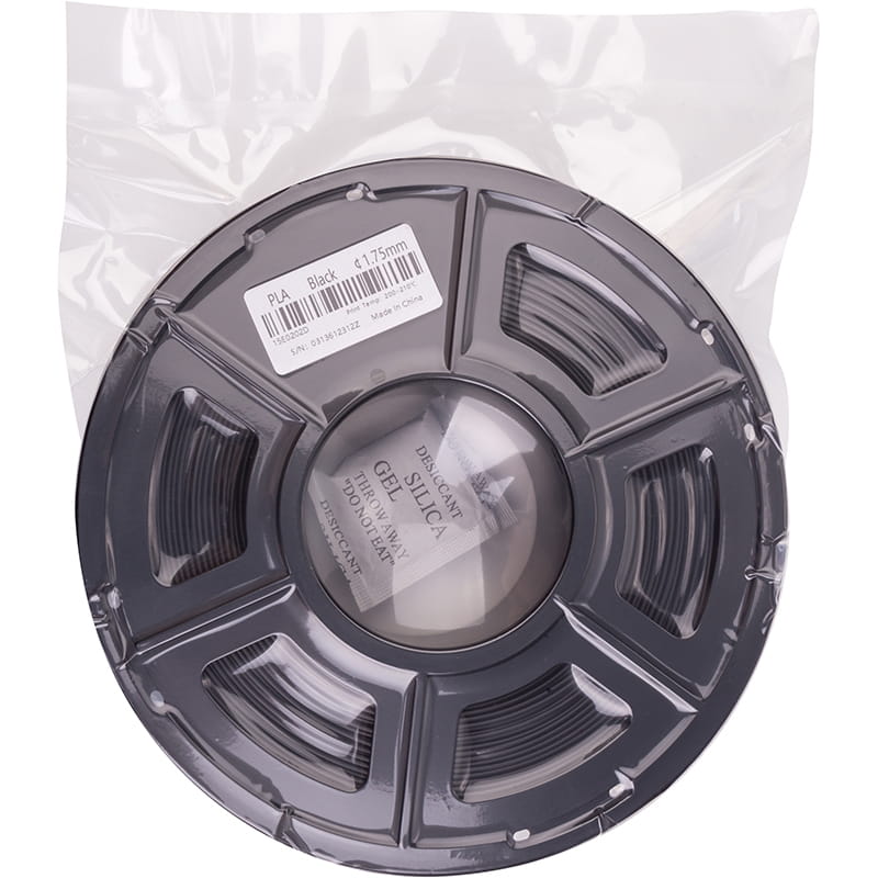 PLA-пластик PowerPlant Filament для 3D-принтера 1.75 мм 1 кг, чорний (PT812936)