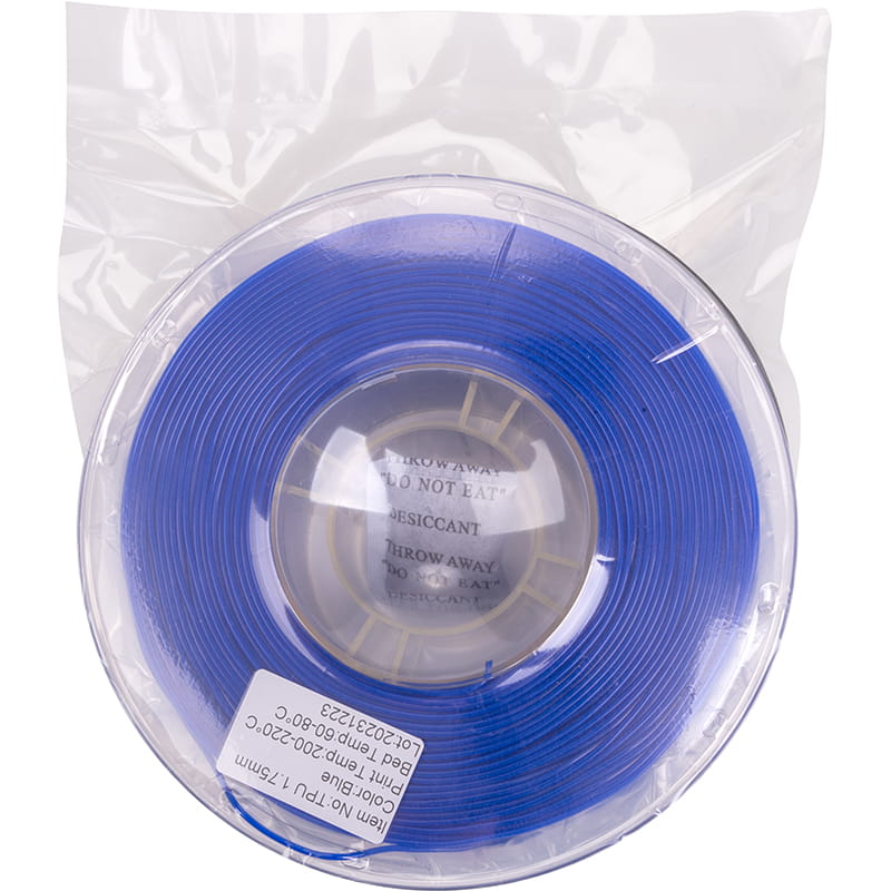 TPU-пластик PowerPlant Filament для 3D-принтера 1.75 мм 1 кг, синий (PT812998)