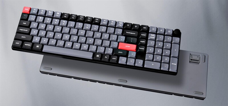 Клавиатура беспроводная Keychron K17 Pro, Gateron MX 2.0 Brown, White Led UA Black (K17P-A3-UA)