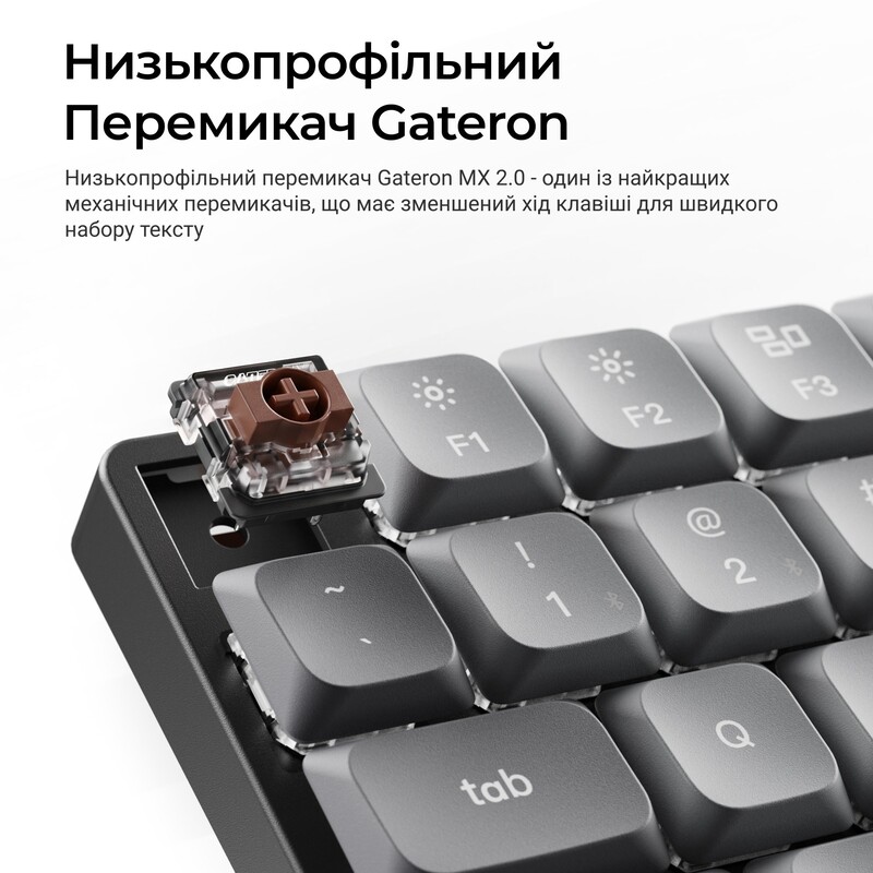 Клавиатура беспроводная Keychron K5 Max, Gateron MX 2.0 Brown, Hot-Swap, RGB UA Black (K5M-H3-UA)