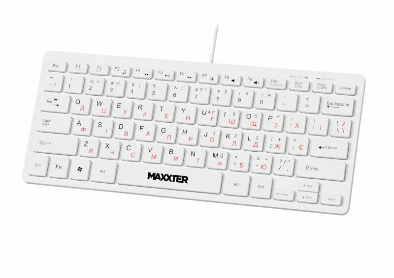 Клавиатура Maxxter KBM-C01W-UA White