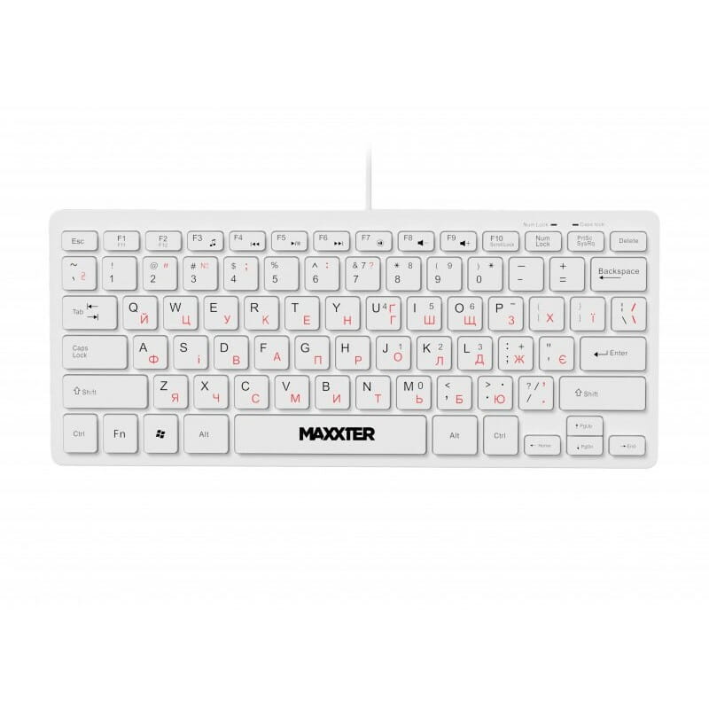 Клавиатура Maxxter KBM-C01W-UA White