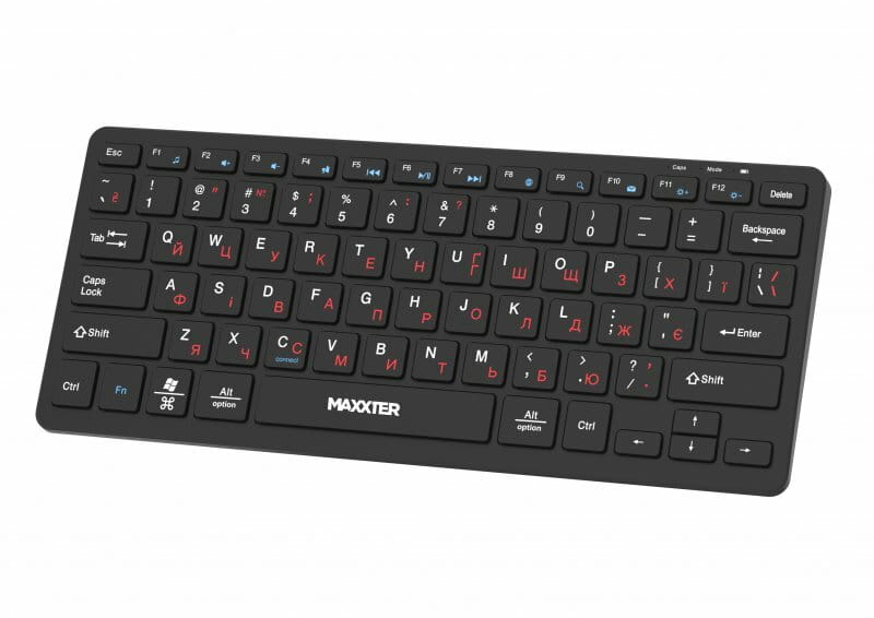 Клавiатура бездротова Maxxter KBW-C01B-UA Black