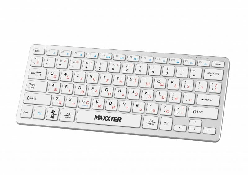 Клавiатура бездротова Maxxter KBW-C01S-UA Silver