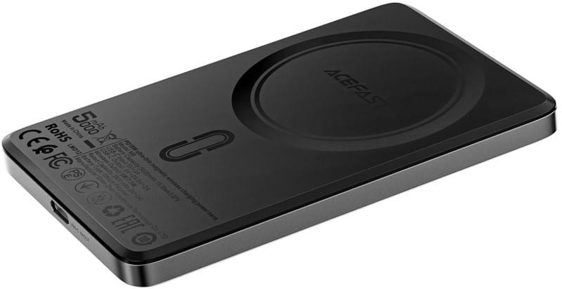 Універсальна мобільна батарея Acefast Magnetic M8 5000mAh 18W Ultra Thin Black (6974316283386)