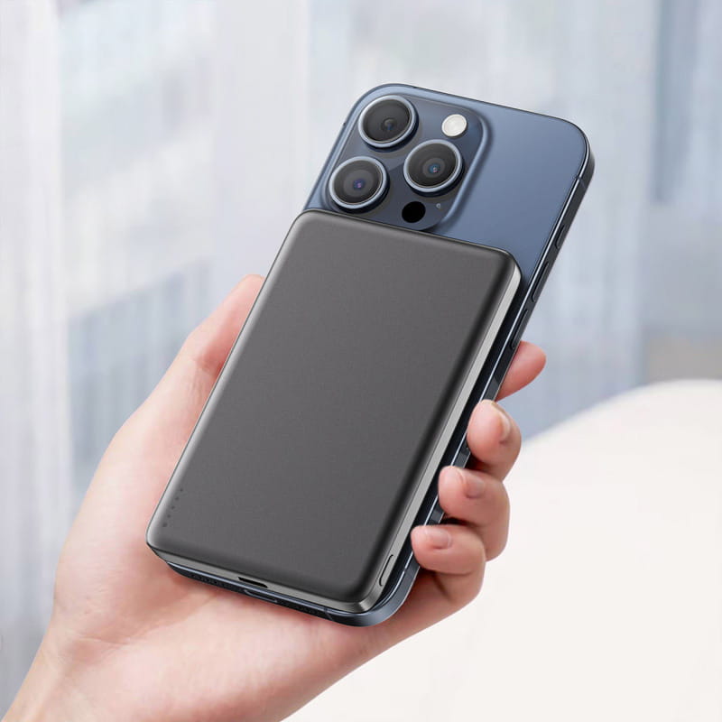 Універсальна мобільна батарея Acefast Magnetic M8 5000mAh 18W Ultra Thin Black (6974316283386)