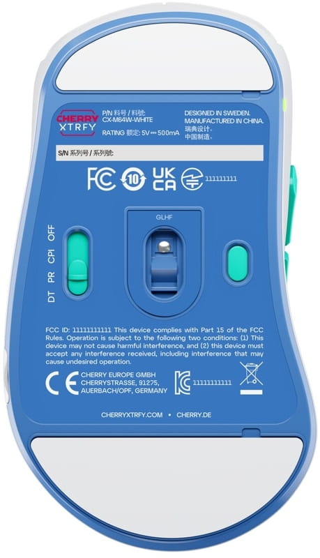 Мышь беспроводная Cherry Xtrfy M64 RGB White (CX-M64W-WHITE)