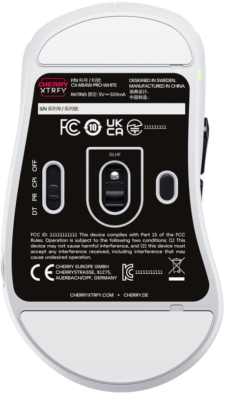 Мышь беспроводная Cherry Xtrfy M64 Pro RGB White (CX-M64W-PRO-WHITE)