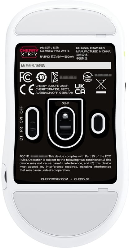 Мышь беспроводная Cherry Xtrfy M68 Pro RGB White (CX-M68W-PRO-WHITE)