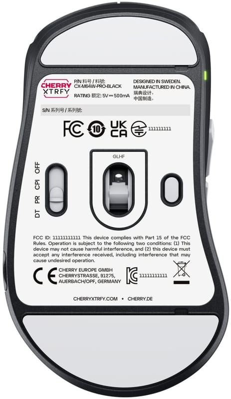Миша бездротова Cherry Xtrfy M64 Pro RGB Black (CX-M64W-PRO-BLACK)