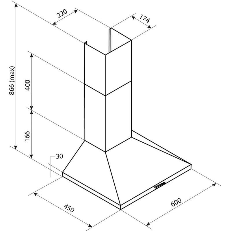Витяжка Pyramida KX 60 (750) B BL