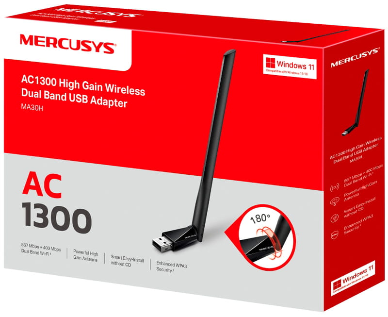 Беспроводной адаптер Mercusys MA30H
