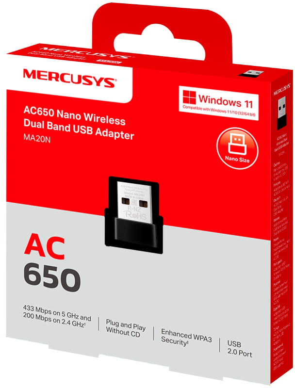 Беспроводной адаптер Mercusys MA20N