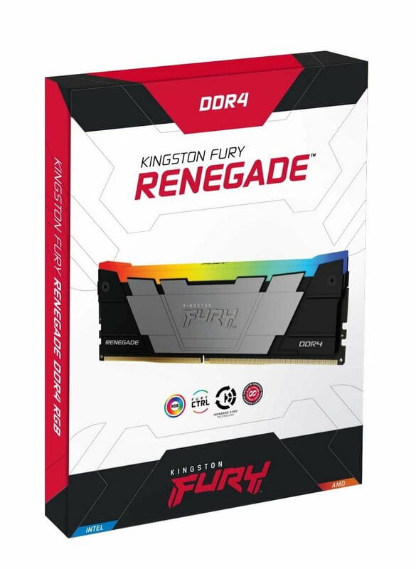 Модуль пам`яті DDR4 2x32GB/3200 Kingston Fury Renegade RGB Black (KF432C16RB2AK2/64)