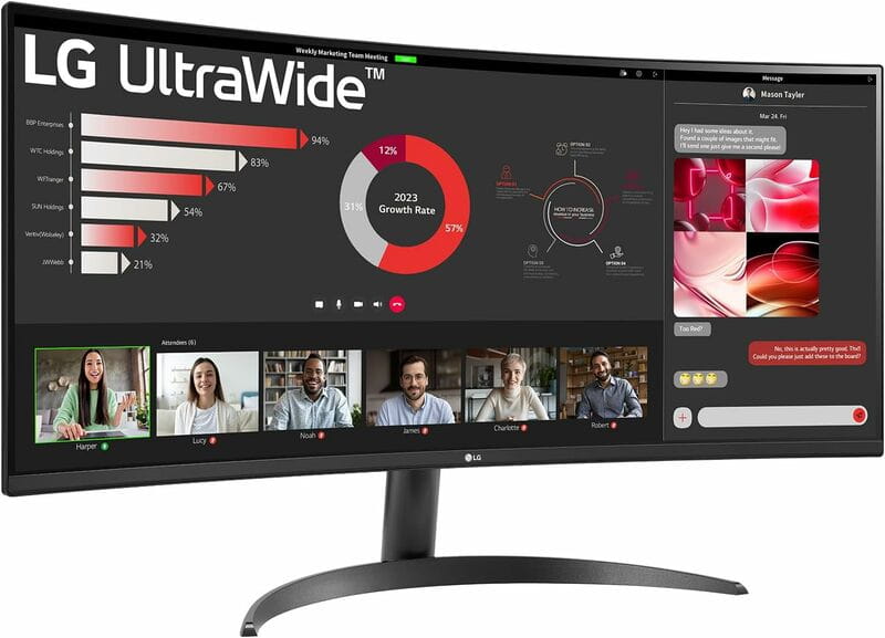 Монитор LG 34" UltraWide 34WR50QK-B IPS Black 100Hz Curved