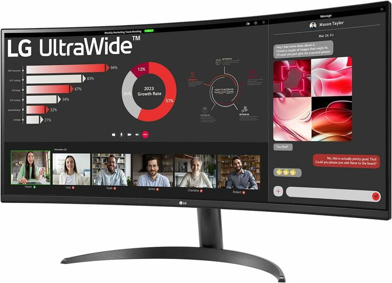 Монитор LG 34" UltraWide 34WR50QK-B IPS Black 100Hz Curved