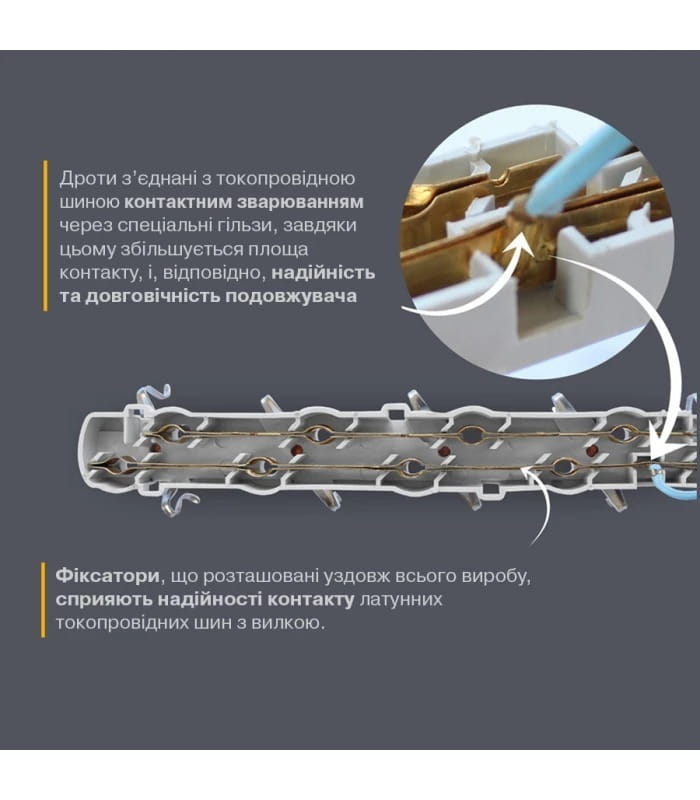 Удлинитель блочный (PP) Electrum 5 розеток 3м с заземлением и выключателем C-ES-1539