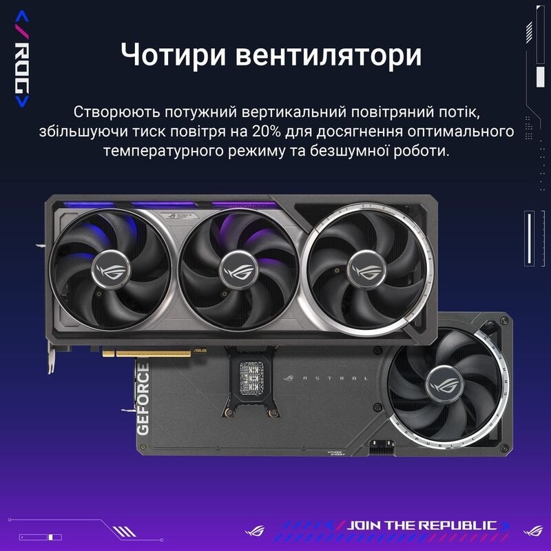 Видеокарта GF RTX 5080 16GB GDDR7 ROG Astral Gaming OC Asus (ROG-ASTRAL-RTX5080-O16G-GAMING)