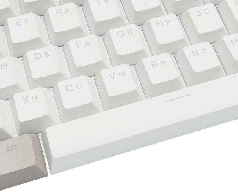 Набір кейкапів Dark Project PBT KS-48 ENG/UA/RU White/Grey (DP-KS-0048)