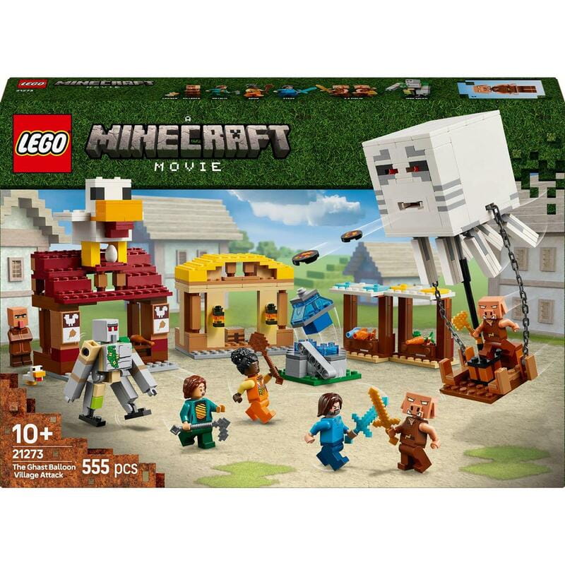 Конструктор LEGO Minecraft Нападение на деревню с воздушным шаром Гаст (21273)