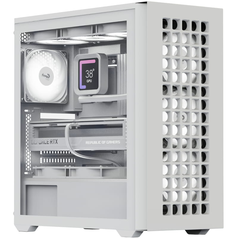 Корпус AeroCool D502A-G-WT-v1 (ACCM-DS02043.21) White без БП