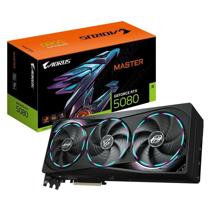 Видеокарта GF RTX 5080 16GB GDDR7 Aorus Master Gigabyte (GV-N5080AORUS M-16GD)