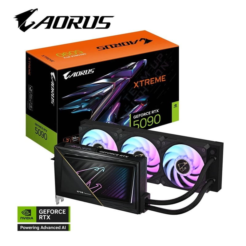 Видеокарта GF RTX 5090 32GB GDDR7 Aorus Xtreme Waterforce Gigabyte (GV-N5090AORUSX W-32GD)