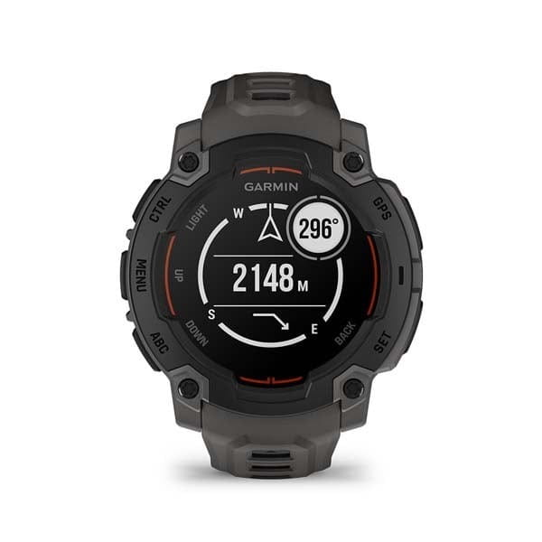 Смарт-годинник Garmin Instinct E 45 mm Black with Charcoal Silicone Band (010-02933-13)