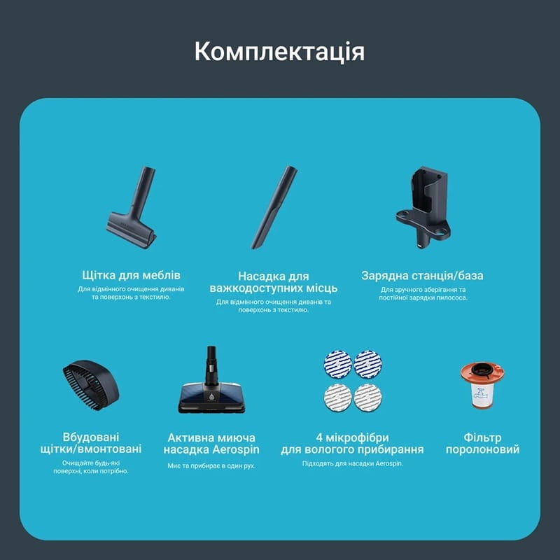 Акумуляторний пилосос Rowenta X-Force Flex 14.80 Animal Aqua RH9BC1WO