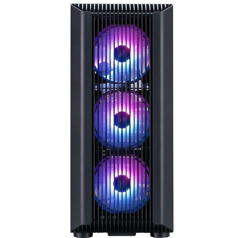 Корпус 1stPlayer H6-BK-4F7 Black без БЖ
