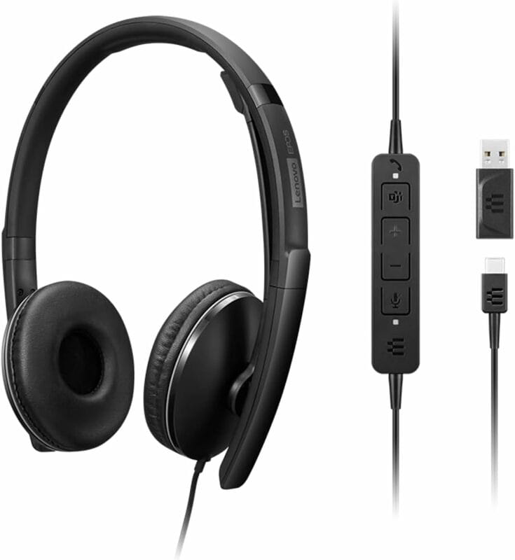 Гарнiтура Lenovo Wired ANC Headset Black (4XD1M45627)