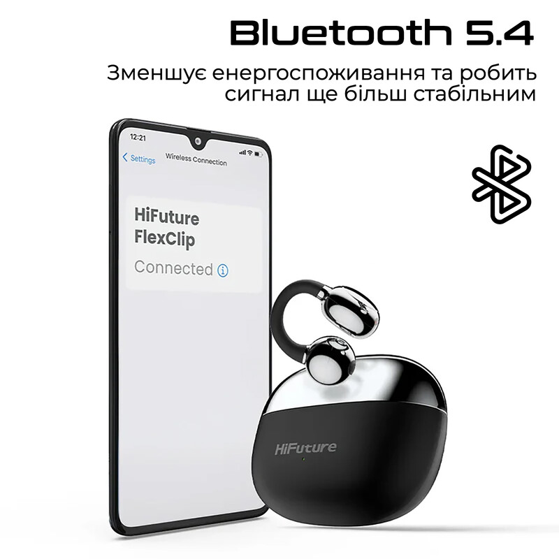 Bluetooth-гарнитура HiFuture Flexclip Black