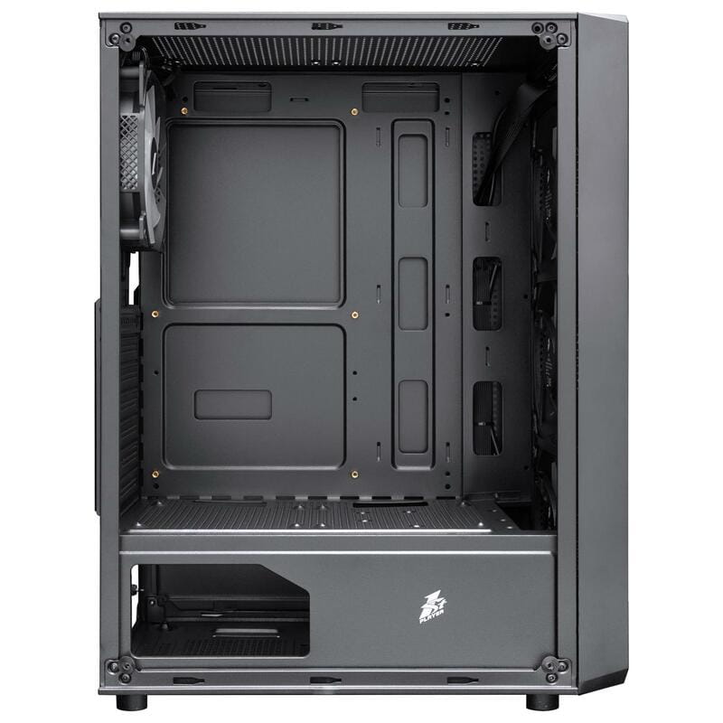 Корпус 1stPlayer FD3-BK-4F7 Black без БП
