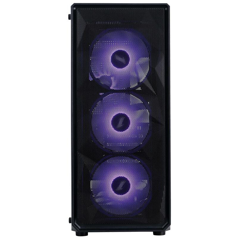Корпус 1stPlayer FD3-M-BK-4F7 Black без БЖ