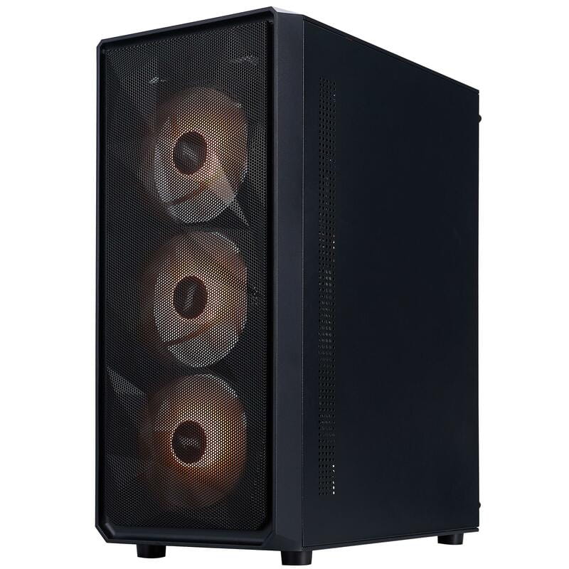 Корпус 1stPlayer FD3-M-BK-4F7 Black без БЖ