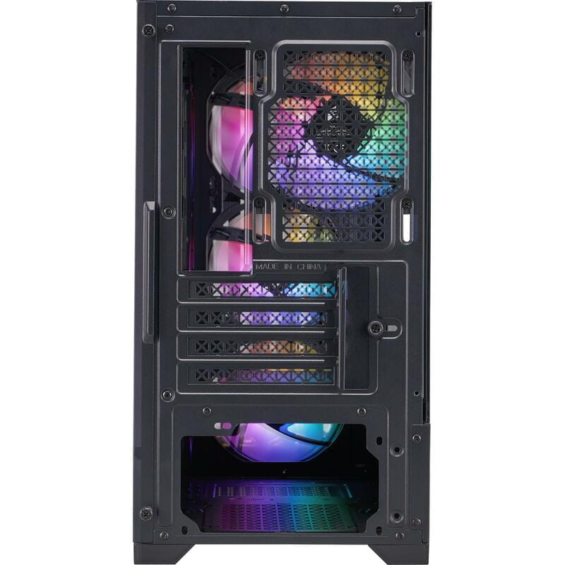 Корпус 1stPlayer H2-BK-4F7 Black без БП