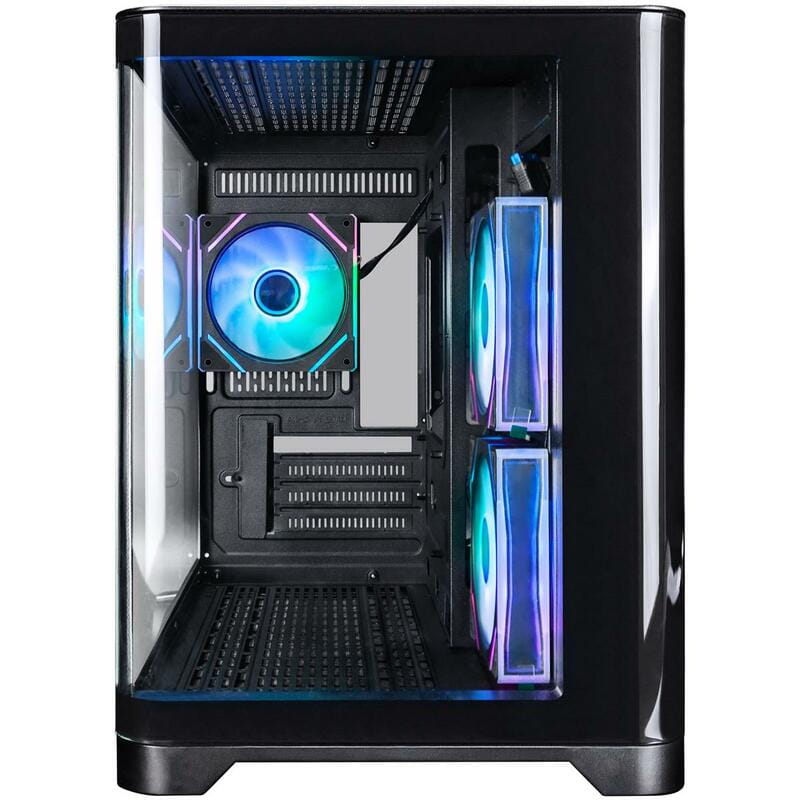 Корпус 1stPlayer UV6-BK-2FC7R-1FC7 Black без БП