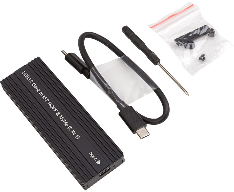 Внешний карман PowerPlant для SSD Premium M.2 PCIe NGFF/NVMe USB3.2 (HC380510)