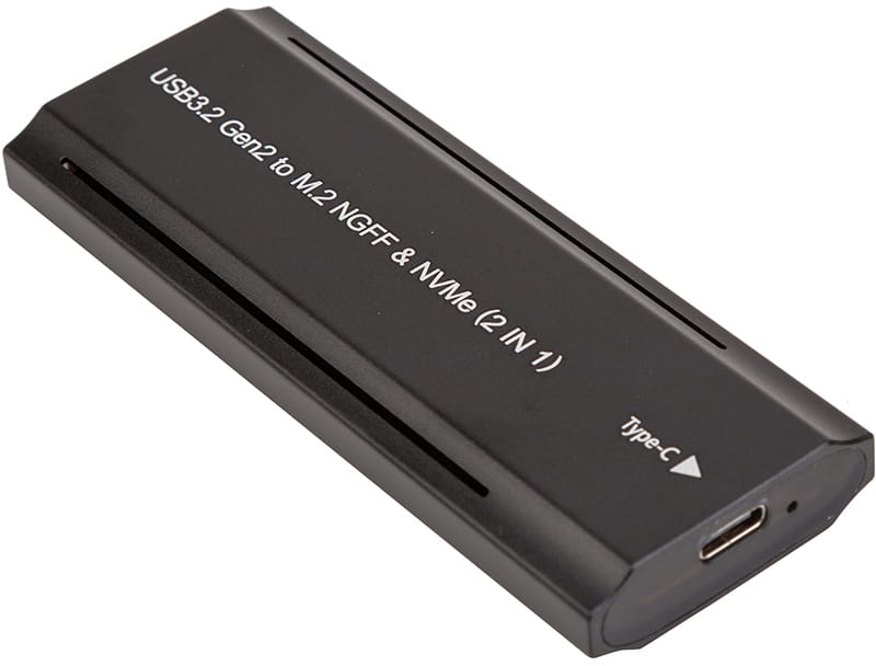 Зовнішня кишеня PowerPlant для SSD M.2 PCIe NGFF/NVMe USB3.2, 20Gbps (HC380527)