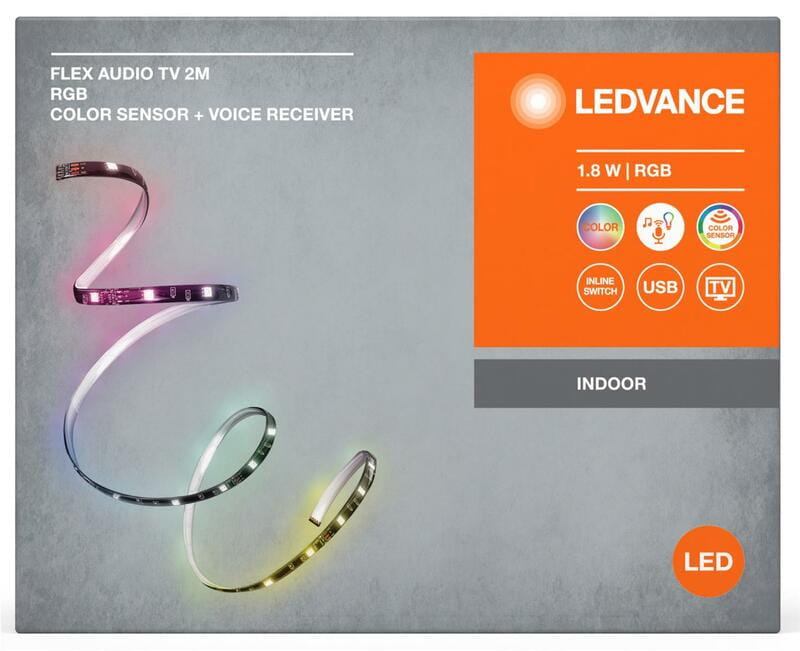 Светодиодная лента Ledvance Flex Audio TV 1,8W, RGB Colorsen USB 2 м, White (4099854095283)