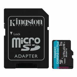 Карта памяти MicroSDXC 1TB UHS-I/U3 Class 10 Kingston Canvas Go! Plus R200/W160MB/s + SD-адаптер (SDCG4/1TB)