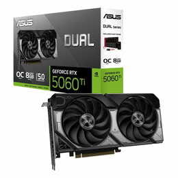 Видеокарта GF RTX 5060 Ti  8GB GDDR7 Dual OC Asus (DUAL-RTX5060TI-O8G)