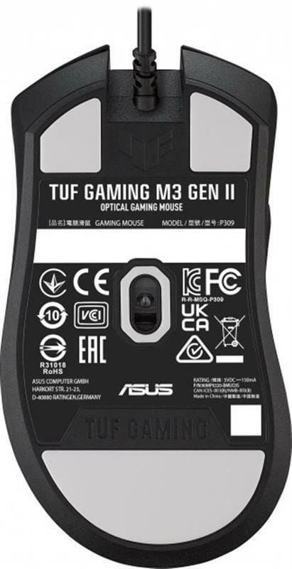 Мышь Asus TUF Gaming M3 Gen II Black (90MP0320-BMUA00) + Игровая поверхность Asus TUF Gaming P1 Black (90MP02G0-BPUA00)