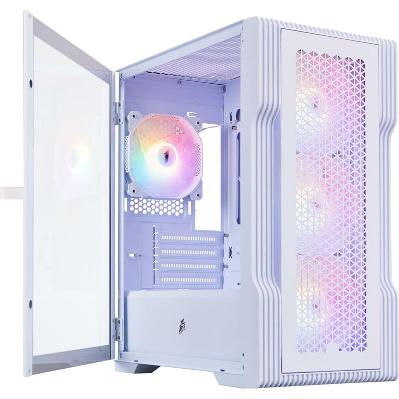 Корпус 1stPlayer T3-WH-4F1-W White без БП