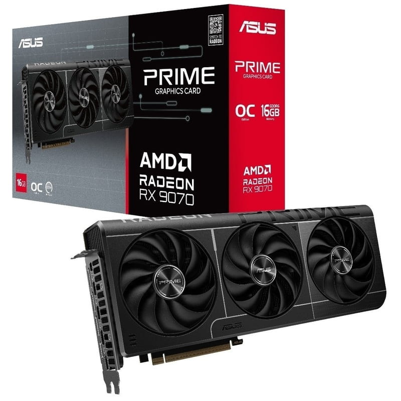 Видеокарта AMD Radeon RX 9070 16GB GDDR6 Prime OC Asus (PRIME-RX9070-O16G)