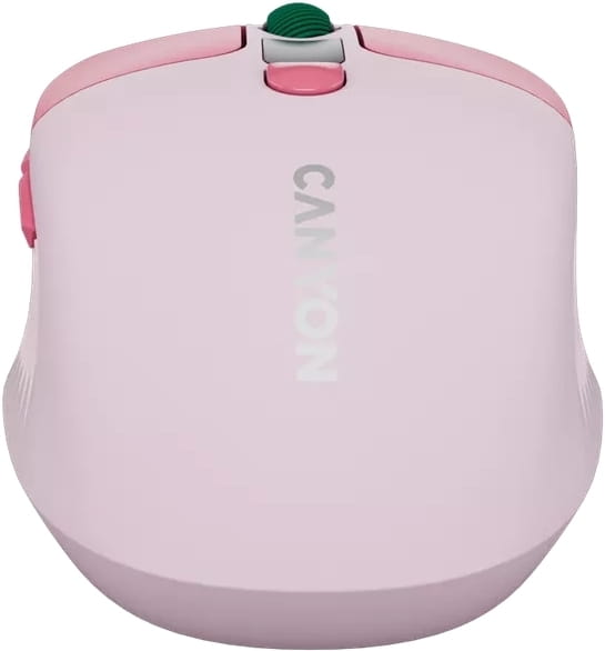 Мышь беспроводная Canyon MW-26 LCD Silent Dual Mode Pink (CNS-CMSW26P)