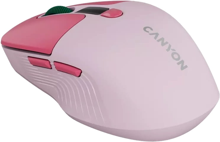Мышь беспроводная Canyon MW-26 LCD Silent Dual Mode Pink (CNS-CMSW26P)